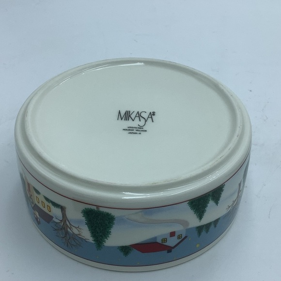 Mikasa Holiday Village Ceramic Trinket Box - Picture 7 of 8